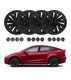 Set of 4 Wheel Covers Storm Symmetry Hubcaps To 2020-2025 Tesla Y 19 inch Wheel