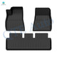 Set of 3 All Weather Floor Mats To 2017-2023 Tesla 3 Except Highland