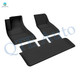 Set of 3 All Weather Floor Mats To 2017-2023 Tesla 3 Except Highland