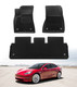 Set 3 All Weather Double-layer Floor Mats To 2017-2023 Tesla 3 Except Highland