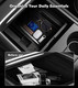 Center Console Organizer Tray Storage Box With USB & Type-C To 2021 2022 2023 2024 Tesla model y and model 3 (Exc. Highland), Storage Box ABS Material To Glasses,Credit Cards,Small Change