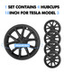 Set of 4 Wheel Covers Hubcaps Sport Style For 2017 2018 2019 2020 2021 2022 2023 2024 Tesla 3 18 inch Wheel Except Highland