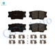 Rear Brake Pads For 07-21 Toyota Camry, 06-18 RAV4, 08-18 Avalon, 07-18 Lexus ES350, 09-13 Matrix, 13-18 ES300h, 09 10 Pontiac Vibe, 10-12 HS250h, Set of 4 Ceramic Brake Pads