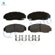 Front Rear Brake Pads for 2003-2007 Honda Accord, Set of 8 Ceramic Brakes Pads