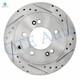 Rear Drilled Slotted Disc Brake Rotors For 2008-2019 Hyundai Sonata, 2012-2020 Kia Optima, 284mm Automotive Replacement Brake Rotors