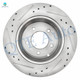 Rear Drilled Slotted Disc Brake Rotors For 2008-2019 Hyundai Sonata, 2012-2020 Kia Optima, 284mm Automotive Replacement Brake Rotors