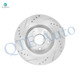 Rear Drilled Slotted Disc Brake Rotors For 2005-2012 2014 2017 Honda Accord, 2009-2014 Acura TSX, 282mm Automotive Replacement Brake Rotors