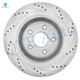 Rear Drilled Brake Rotors For 2011-2018 RAM 1500, 2002-2010 Dodge RAM 1500, 2019-2022 RAM 1500 Classic, 2004-2009 Dodge Durango, 2007-2009 Chrysler Aspen, Automotive Replacement Brake Rotors