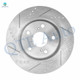 Front Drilled Slotted Disc Brake Rotors For 2012-2017 Toyota Camry, 2012-2018 Toyota Avalon, 2016-2018 Lexus ES350, 296mm Automotive Replacement Brake Rotors