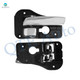 Pair of 2 Front Left-Right Inner Inside Door Handle For 2007-2010 KIA Rondo Chrome