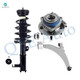 Set of 3 Front Left Lower Control Arm Ball Joint-Wheel Hub Bearing Assembly-Quick Complete Strut-Coil Spring Assembly For 2010 Buick Allure FWD
