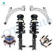 Set of 6 Front Lower Control Arm Ball Joint-Wheel Hub Bearing Assembly-Quick Complete Strut-Coil Spring Assembly For 2010 Buick Allure FWD Set of 6 Front Lower Control Arm Ball Joint-Wheel Hub Bearing Assembly-Quick Complete Strut-Coil Spring Assembly For 2010 Buick Allure FWD