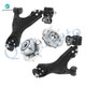 Set of 4 Front Lower Control Arm Ball Joint-Wheel Hub Bearing Assembly For 2007-2010 Saturn Outlook