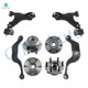 Set of 8 Front Lower Control Arm Ball Joint-Wheel Hub Bearing Assembly-Rear Upper Rearward Control Arm-Wheel Hub Bearing Assembly For 2007-2010 Saturn Outlook