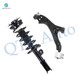 Front Left Lower Control Arm Ball Joint-Quick Complete Strut-Coil Spring Assembly For 2006 2007 Saturn VUE V6