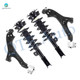 Set of 4 Front Lower Control Arm Ball Joint-Quick Complete Strut-Coil Spring Assembly For 2006 2007 Saturn VUE V6