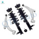 Set of 4 Front Lower Control Arm Ball Joint-Quick Complete Strut-Coil Spring Assembly For 2010-2016 Buick Lacrosse FWD Set of 4 Front Lower Control Arm Ball Joint-Quick Complete Strut-Coil Spring Assembly For 2010-2016 Buick Lacrosse FWD