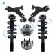 Set of 6 Front Lower Control Arm Ball Joint-Wheel Hub Bearing Assembly-Quick Complete Strut-Coil Spring Assembly For 2008-2012 Buick Enclave