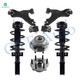Set of 6 Front Lower Control Arm Ball Joint-Wheel Hub Bearing Assembly-Quick Complete Strut-Coil Spring Assembly For 2017 GMC Acadia Limited