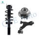 Set of 3 Front Left Lower Control Arm Ball Joint-Wheel Hub Bearing Assembly-Quick Complete Strut-Coil Spring Assembly For 2007-2010 Saturn Outlook