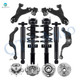 Set of 12 Front Lower Control Arm Ball Joint-Wheel Hub Bearing Assembly-Quick Complete Strut-Coil Spring Assembly-Rear Upper Rearward Control Arm-Wheel Hub Bearing Assembly-Shock Absorber For 2007-2010 Saturn Outlook