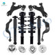 Set of 12 Front Lower Control Arm Ball Joint-Wheel Hub Bearing Assembly-Quick Complete Strut-Coil Spring Assembly-Rear Upper Rearward Control Arm-Wheel Hub Bearing Assembly-Shock Absorber For 2013-2016 GMC Acadia Monotube Performance Upgrade