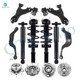 Set of 12 Front Lower Control Arm Ball Joint-Wheel Hub Bearing Assembly-Quick Complete Strut-Coil Spring Assembly-Rear Upper Rearward Control Arm-Wheel Hub Bearing Assembly-Shock Absorber For 2017 GMC Acadia Limited