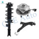 Set of 3 Front Right Lower Control Arm Ball Joint-Wheel Hub Bearing Assembly-Quick Complete Strut-Coil Spring Assembly For 2007-2009 Chevrolet Equinox