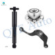Set of 3 Rear Left Upper Rearward Control Arm-Wheel Hub Bearing Assembly-Shock Absorber For 2008-2017 Buick Enclave