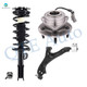 Set of 3 Front Left Lower Control Arm Ball Joint-Wheel Hub Bearing Assembly-Quick Complete Strut-Coil Spring Assembly For 2002-2005 Saturn VUE V6