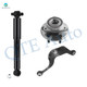 Set of 3 Rear Left Upper Rearward Control Arm-Wheel Hub Bearing Assembly-Shock Absorber For 2017 GMC Acadia Limited Monotube Performance Upgrade