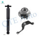 Set of 3 Rear Left Upper Rearward Control Arm-Wheel Hub Bearing Assembly-Shock Absorber For 2007-2016 GMC Acadia