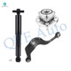 Set of 3 Rear Left Upper Rearward Control Arm-Wheel Hub Bearing Assembly-Shock Absorber For 2007-2010 Saturn Outlook Set of 3 Rear Left Upper Rearward Control Arm-Wheel Hub Bearing Assembly-Shock Absorber For 2007-2010 Saturn Outlook
