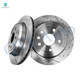 Rear 329.9mm Drilled Slotted Brake Disc Rotors Replacement For 2011-2021 Dodge Durango