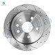 Rear 329.9mm Drilled Slotted Brake Disc Rotors Replacement For 2011-2021 Dodge Durango