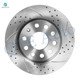 Rear 285.8mm Drilled Slotted Brake Disc Rotors For 2009 Volkswagen Tiguan