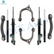 Set of 8 Front Upper Control Arm Ball Joint-Suspension Strut Assembly-Rear Upper Forward Control Arm-Shock Absorber For 2005-2008 Chrysler 300 RWD