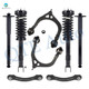 Set of 8 Front Upper Control Arm Ball Joint-Quick Complete Strut-Coil Spring Assembly-Rear Upper Forward Control Arm-Complete Shock Absorber Kit For 2006-2010 Dodge Charger