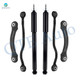 Set of 6 Rear Lower Rearward-Upper Forward Control Arm-Shock Absorber For 2009 2010 Dodge Challenger