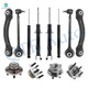 Set of 12 Front Lower Forward Control Arm Ball Joint-Rear Upper Forward Control Arm-Wheel Hub Bearing Assembly-Suspension Strut Assembly-Shock Absorber For 2005-2008 Dodge Magnum