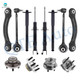 Set of 12 Front Lower Forward Control Arm Ball Joint-Rear Upper Forward Control Arm-Wheel Hub Bearing-Suspension Strut-Complete Shock Absorber Kit For 2005-2008 Dodge Magnum