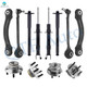 Set of 12 Front Lower Forward Control Arm Ball Joint-Rear Upper Forward Control Arm-Wheel Hub Bearing-Suspension Strut-Complete Shock Absorber Kit For 2005-2008 Dodge Magnum