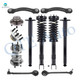Set 12 Front Lower Forward Control Arm Ball Joint-Rear Upper Forward Control Arm-Wheel Hub Bearing-Quick Complete Strut-Complete Shock Absorber For 2005-2008 Dodge Magnum