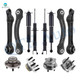 Set of 12 Front Lower Rearward-Rear Upper Forward Control Arm-Wheel Hub Bearing Assembly-Suspension Strut Assembly-Shock Absorber For 2005-2009 Chrysler 300 RWD