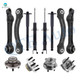 Set of 12 Front Lower Rearward-Rear Upper Forward Control Arm-Wheel Hub Bearing Assembly-Suspension Strut Assembly-Complete Shock Absorber Kit For 2006-2009 Dodge Charger