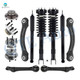 Set of 12 Front Lower Rearward-Rear Upper Forward Control Arm-Wheel Hub Bearing Assembly-Quick Complete Strut-Coil Spring Assembly-Shock Absorber For 2005-2009 Chrysler 300 C