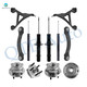 Set of 12 Front Lower Control Arm Ball Joint-Rear Upper Forward Control Arm-Wheel Hub Bearing Assembly-Suspension Strut Assembly-Shock Absorber For 2005-2009 Chrysler 300
