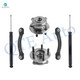 Set of 6 Rear Upper Forward Control Arm-Wheel Hub Bearing Assembly-Shock Absorber For 2005-2009 Chrysler 300 AWD