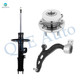 Set of 3 Front Left Lower Control Arm Ball Joint-Wheel Hub Bearing Assembly-Suspension Strut Assembly For 2013-2019 Lincoln MKT