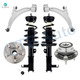 Set of 6 Front Lower Control Arm Ball Joint-Wheel Hub Bearing Assembly-Quick Complete Strut-Coil Spring Assembly For 2011-2017 Buick Regal